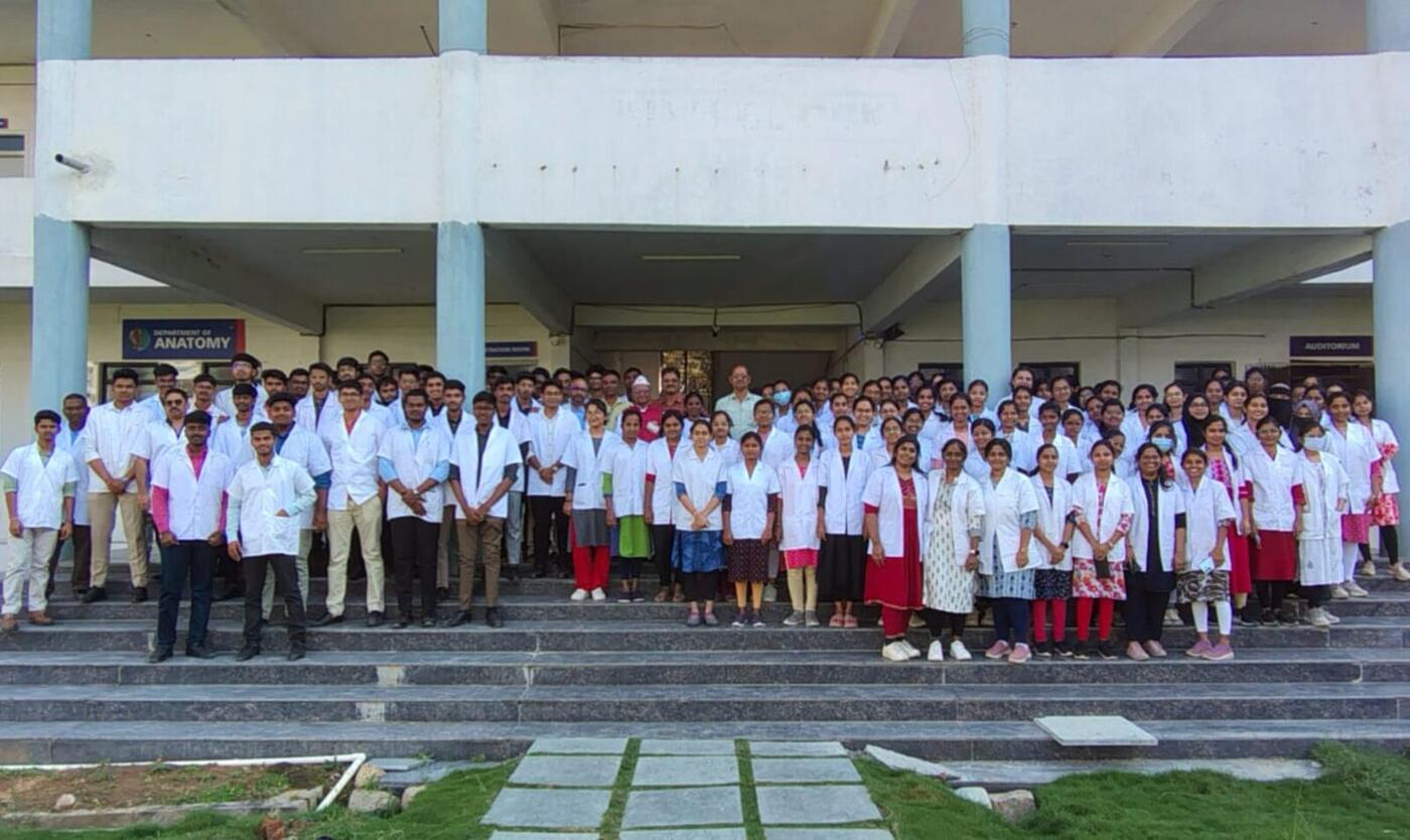 Medical students at the Department of Anatomy