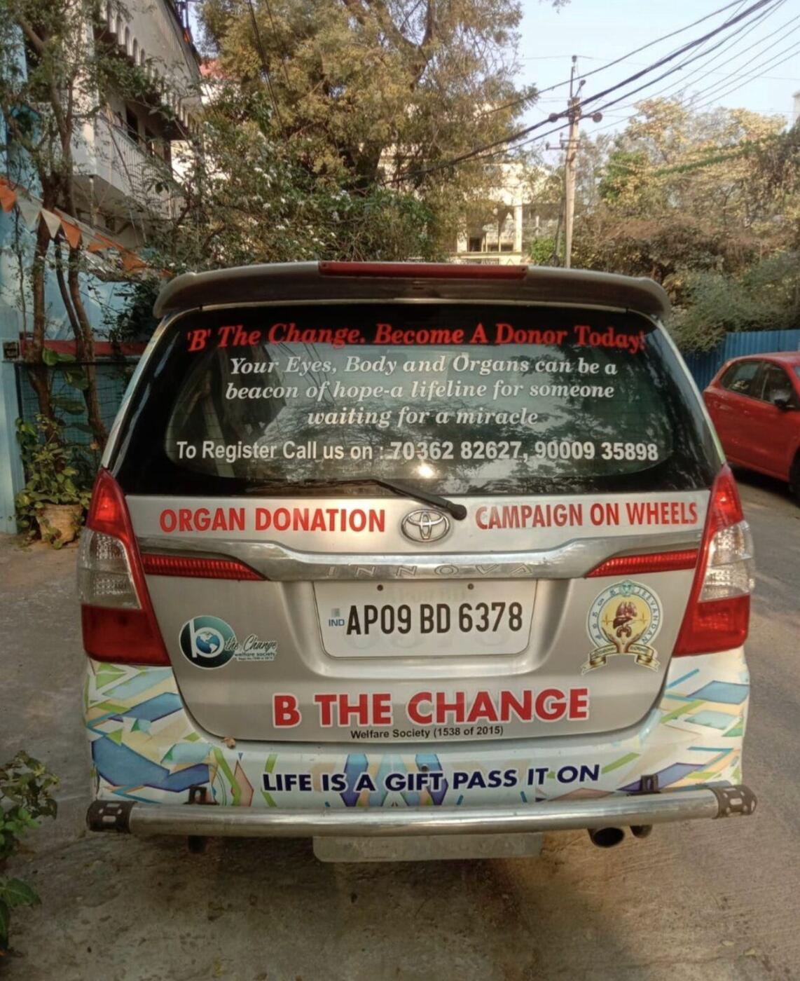 B The Change campaign vehicle